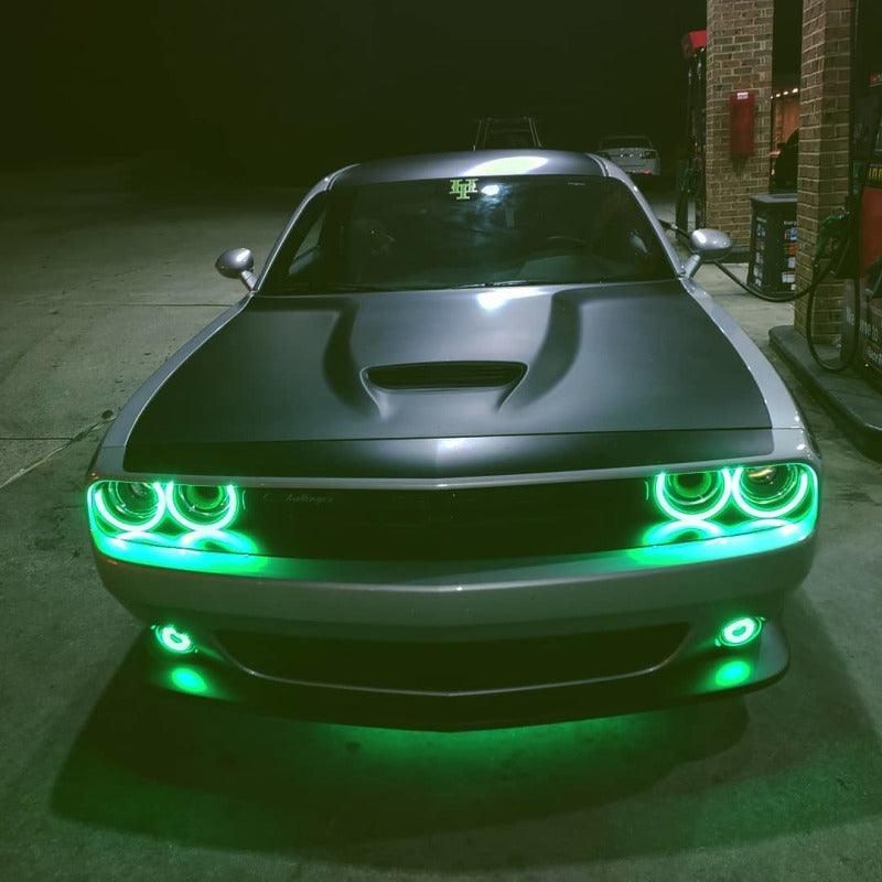 Oracle 15-21 Dodge Challenger Waterproof LED Fog Light Halo Kit - ColorSHIFT - SMINKpower Performance Parts ORL1236-333 ORACLE Lighting