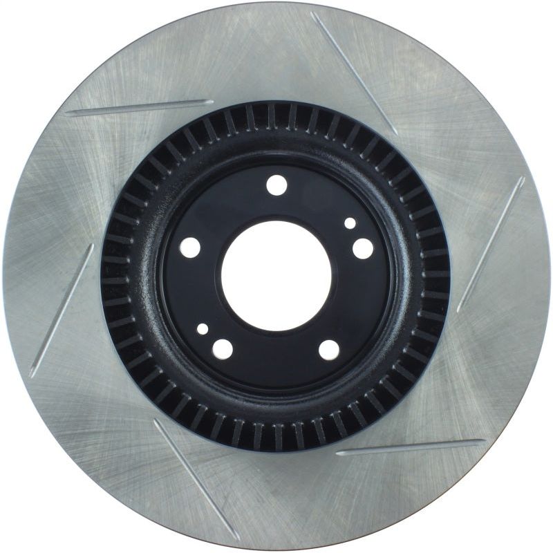 StopTech Power Slot 10 Hyundai Genesis Coupe Non-Track Front Right Slotted Rotor-Brake Rotors - Slotted-Stoptech-STO126.51038SR-SMINKpower Performance Parts