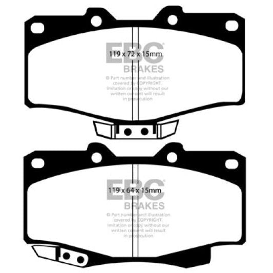 EBC 90-91 Toyota 4 Runner 2.4 Greenstuff Front Brake Pads-Brake Pads - Performance-EBC-EBCDP6807-SMINKpower Performance Parts