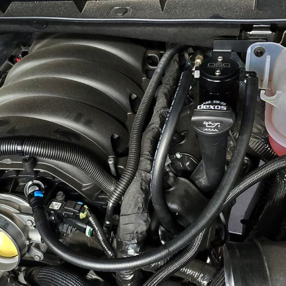 J&amp;L 19-24 Chevrolet Silverado/GMC Sierra 1500 5.3L V8 Driver Side Oil Separator 3.0 - Black Anod-Oil Separators-J&L-JLT3086D-B-SMINKpower Performance Parts