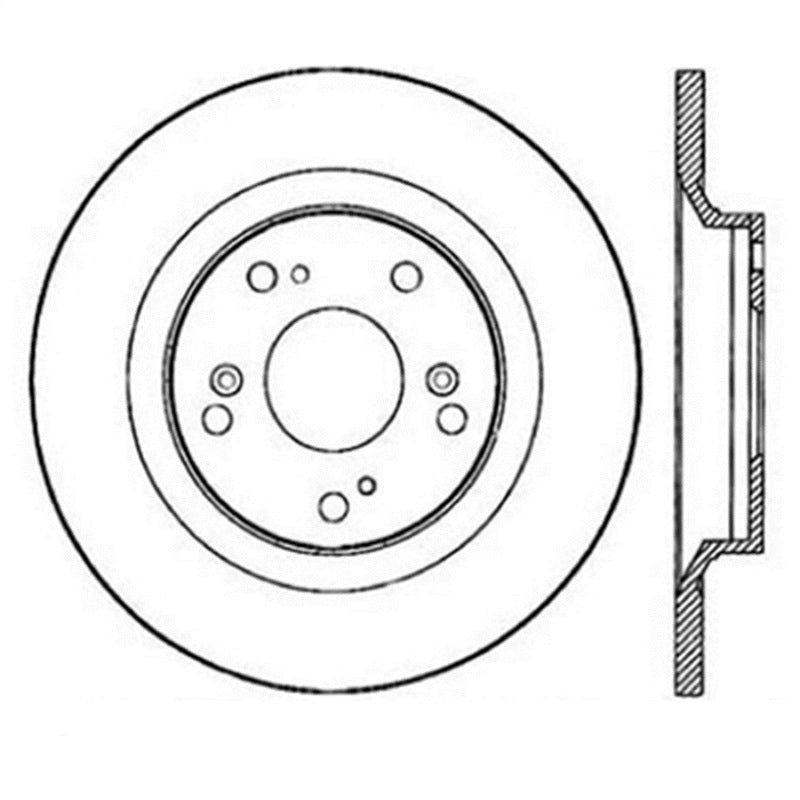 StopTech Power Slot SportStop 00-06 Honda S2000 Slotted Rear Right Rotor-Brake Rotors - Slotted-Stoptech-STO126.40050SR-SMINKpower Performance Parts