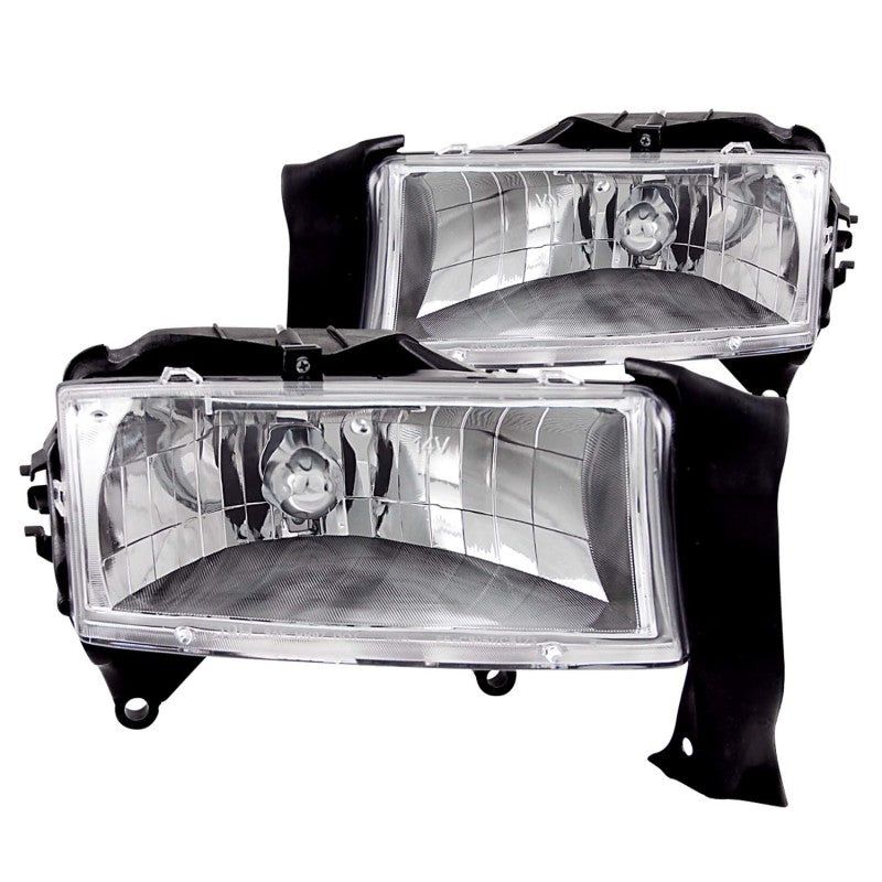 ANZO 1997-2004 Dodge Dakota Crystal Headlights Chrome-Headlights-ANZO-ANZ111021-SMINKpower Performance Parts