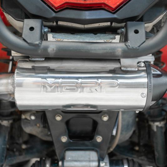 MBRP 15-Up Can-Am OUtlander 450/500/570 US Market Only 5in Performance Series T304 Slip-on Exhaust - SMINKpower Performance Parts MBRPAT-9214PT MBRP