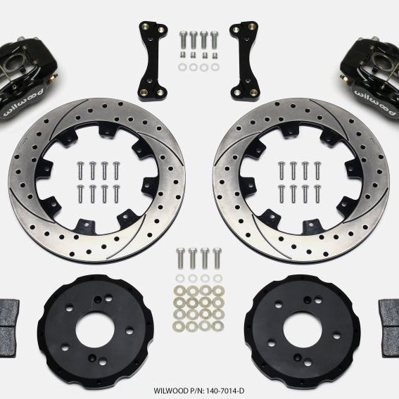 Wilwood Forged Dynalite Front Hat Kit 12.19in Drilled 02-06 Acura RSX-5 Lug - wilwood-forged-dynalite-front-hat-kit-12-19in-drilled-02-06-acura-rsx-5-lug