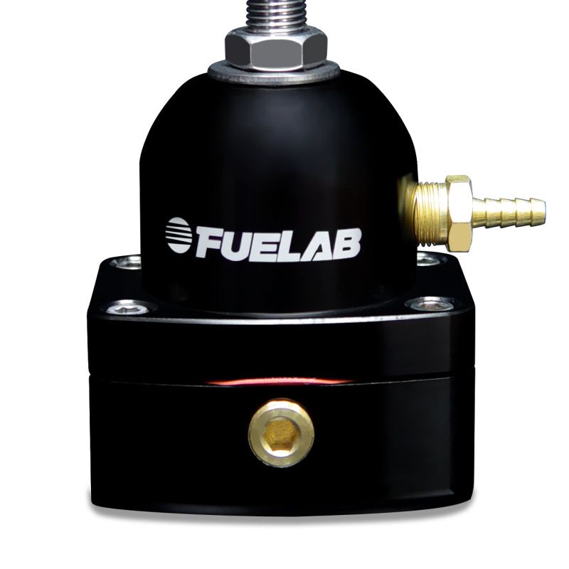 Fuelab 525 Carb Adjustable FPR In-Line Large Seat 1-3 PSI (1) -6AN In (1) -6AN Return - Black - SMINKpower Performance Parts FLB52503-1-L-L Fuelab