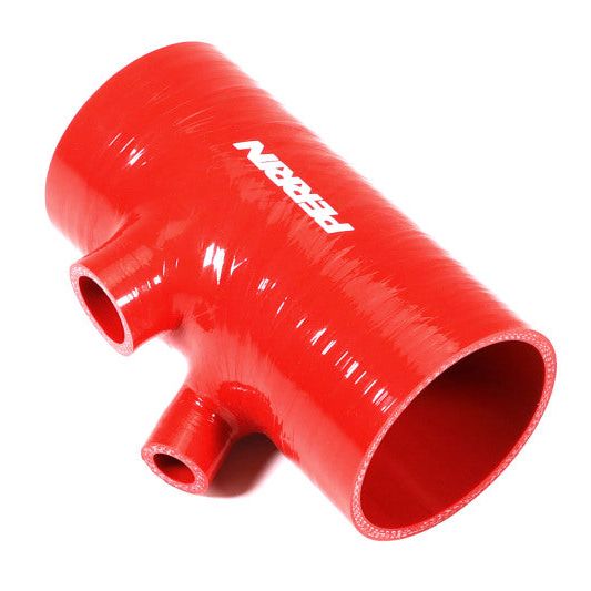 Perrin 2022+ Subaru WRX Red 3in Turbo Inlet Hose w/ Nozzle (Short)-Hoses-Perrin Performance-PERPSP-INT-426RD-SMINKpower Performance Parts