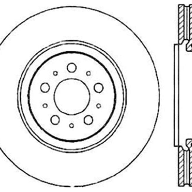 StopTech Slotted & Drilled Sport Brake Rotor-Brake Rotors - Slot & Drilled-Stoptech-STO127.39036L-SMINKpower Performance Parts