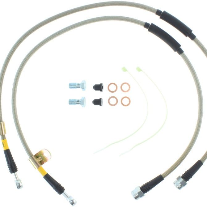 StopTech 00-06 Suburban 2500 2WD / 03-06 4WD / 03-07 Hummer H2 Stainless Steel Front Brake Line Kit-Brake Line Kits-Stoptech-STO950.66004-SMINKpower Performance Parts