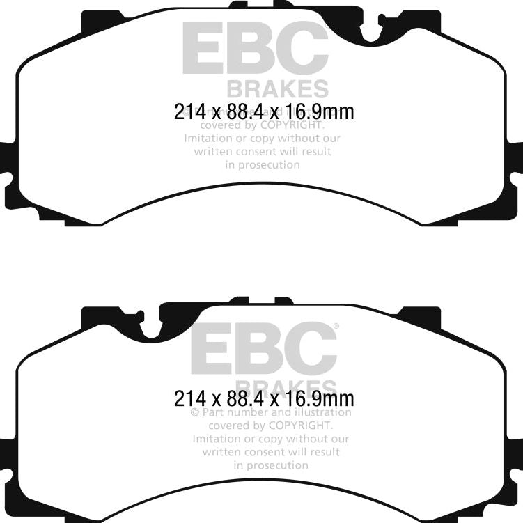 EBC 2016+ Audi Q7 3.0L Supercharged Yellowstuff Front Brake Pads-Brake Pads - Performance-EBC-EBCDP42279R-SMINKpower Performance Parts