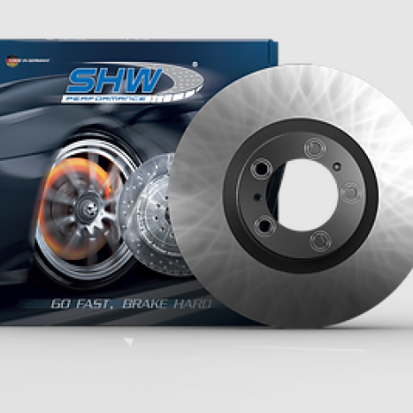 SHW 19-21 Porsche Macan S 3.0L Left Front Smooth Monobloc Brake Rotor (95B615301AA) - SMINKpower Performance Parts SHWPFL39527 SHW Performance