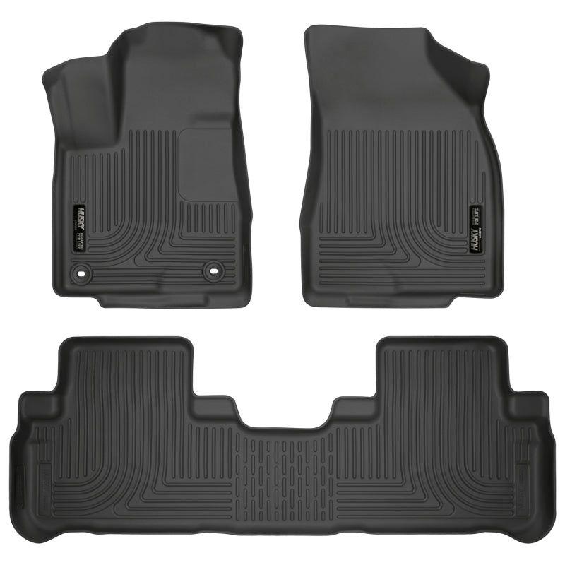 Husky Liners 14 Toyota Highlander Weatherbeater Black Front & 2nd Seat Floor Liners-Floor Mats - Rubber-Husky Liners-HSL99601-SMINKpower Performance Parts