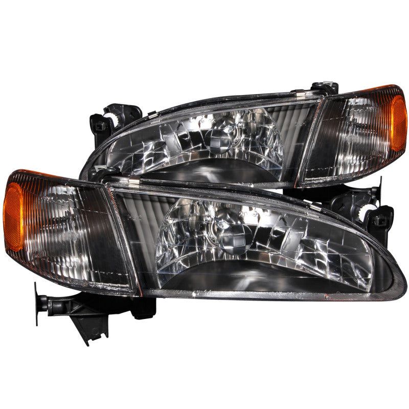 ANZO 1998-2000 Toyota Corolla Crystal Headlights Black-Headlights-ANZO-ANZ121131-SMINKpower Performance Parts