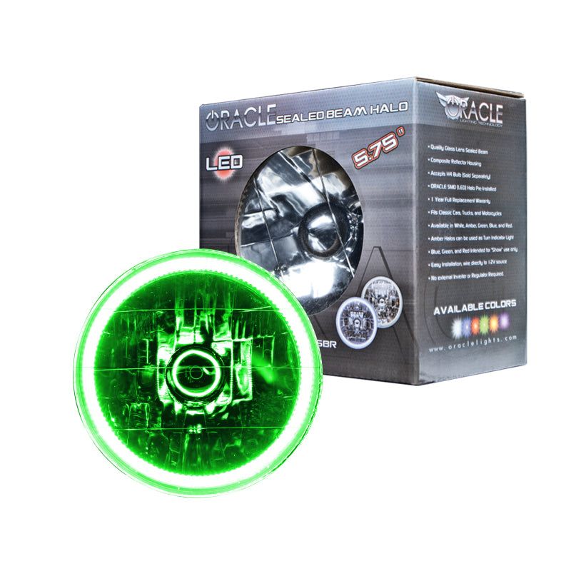 Oracle Pre-Installed Lights 5.75 IN. Sealed Beam - Green Halo - SMINKpower Performance Parts ORL6904-004 ORACLE Lighting