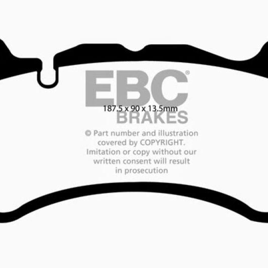 EBC 12+ Maserati Quattroporte 3.8 Twin Turbo Yellowstuff Front Brake Pads-Brake Pads - Performance-EBC-EBCDP41939R-SMINKpower Performance Parts