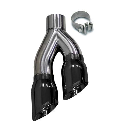 Corsa Universal Stainless Steel Exhaust Single Side Exit w/ 4in Black PVD Pro-Series Tip-Tips-CORSA Performance-COR14031BLK-SMINKpower Performance Parts