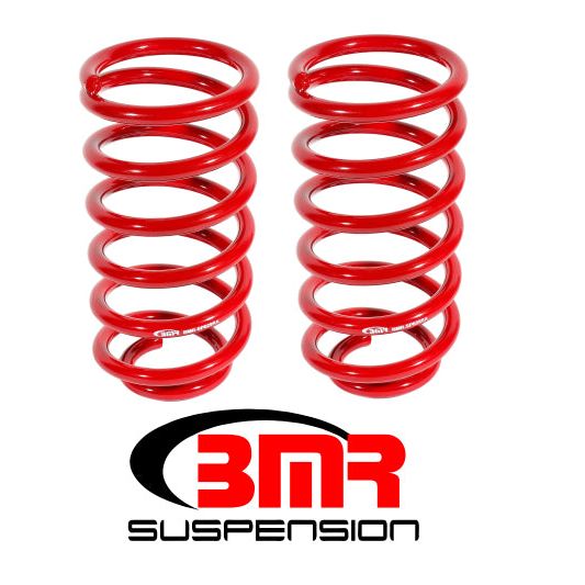 BMR 79-04 Fox Mustang Rear Lowering Springs - Red-Lowering Springs-BMR Suspension-BMRSP029R-SMINKpower Performance Parts