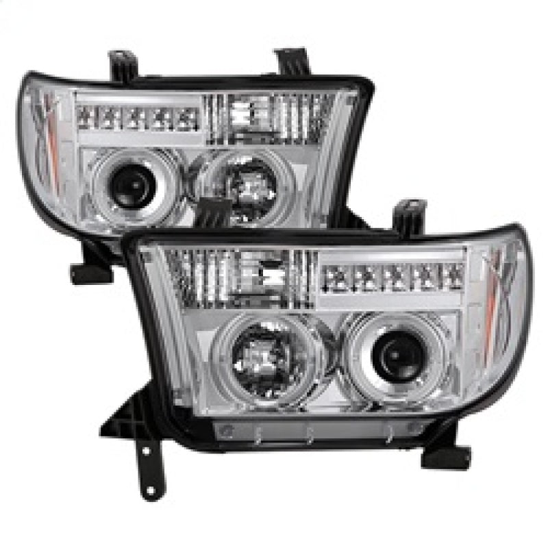 Spyder Toyota Tundra 07-13 Projector Headlights LED Halo LED Chrm PRO-YD-TTU07-HL-C-Headlights-SPYDER-SPY5012036-SMINKpower Performance Parts