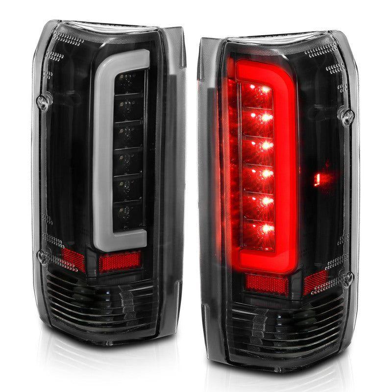 ANZO 1987-1996 Ford F-150 LED Taillights Black Housing Clear Lens (Pair)-Tail Lights-ANZO-ANZ311350-SMINKpower Performance Parts