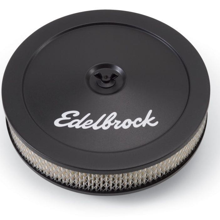 Edelbrock Air Cleaner Pro-Flo Series Round Steel Top Paper Element 10In Dia X 3 5In Black-Air Filters - Universal Fit-Edelbrock-EDE1203-SMINKpower Performance Parts