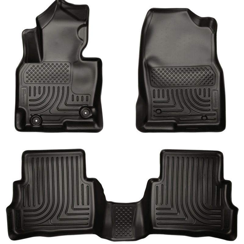 Husky Liners 2013 Mazda CX-5 WeatherBeater Combo Black Floor Liners-Floor Mats - Rubber-Husky Liners-HSL99731-SMINKpower Performance Parts