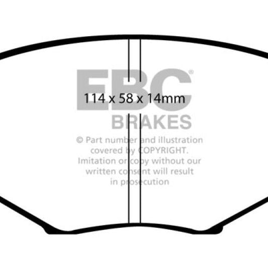 EBC 94-01 Mazda Miata MX5 1.8 Greenstuff Front Brake Pads-Brake Pads - Performance-EBC-EBCDP21002-SMINKpower Performance Parts