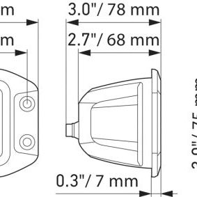 Hella Universal Black Magic 3.2in L.E.D. Cube Kit - Flood Beam (Flush Mount) - SMINKpower Performance Parts HELLA358176831 Hella