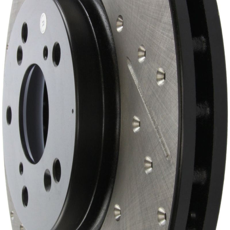 StopTech 04-08 Acura TL (Brembo Caliber) SportStop Slotted &amp; Drilled Right Front Rotor-Brake Rotors - Slot & Drilled-Stoptech-STO127.40062R-SMINKpower Performance Parts