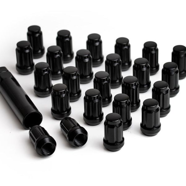 ICON Alloys Lug Nut Kit Black - 12x1.5 - 24 Lug Nuts w/ Key - SMINKpower Performance Parts ICO89121524B ICON