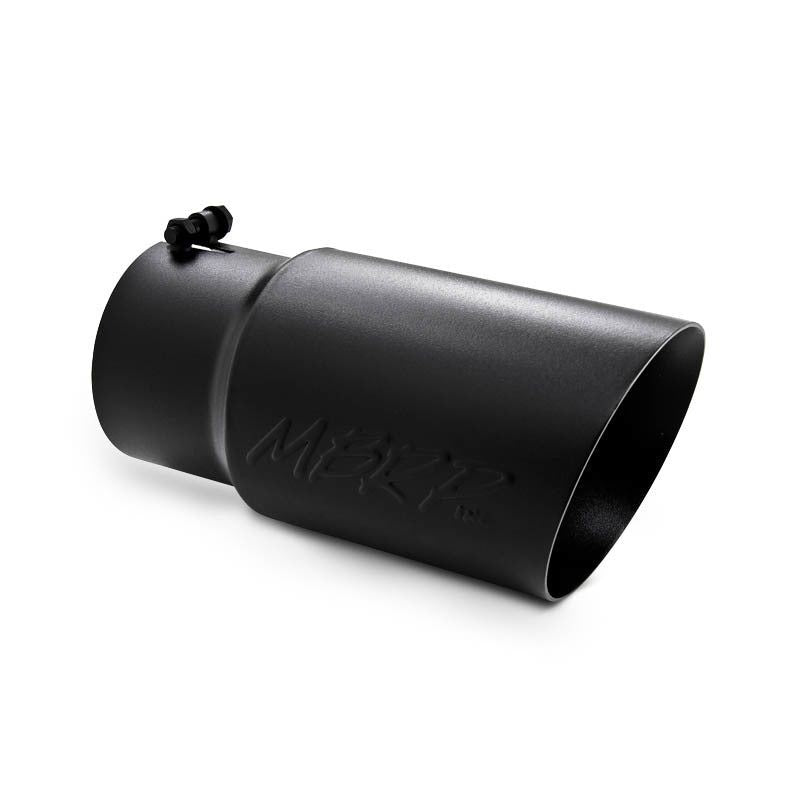 MBRP Universal Tip 6 O.D. Dual Wall Angled 5 inlet 12 length - Black Finish-Tips-MBRP-MBRPT5074BLK-SMINKpower Performance Parts