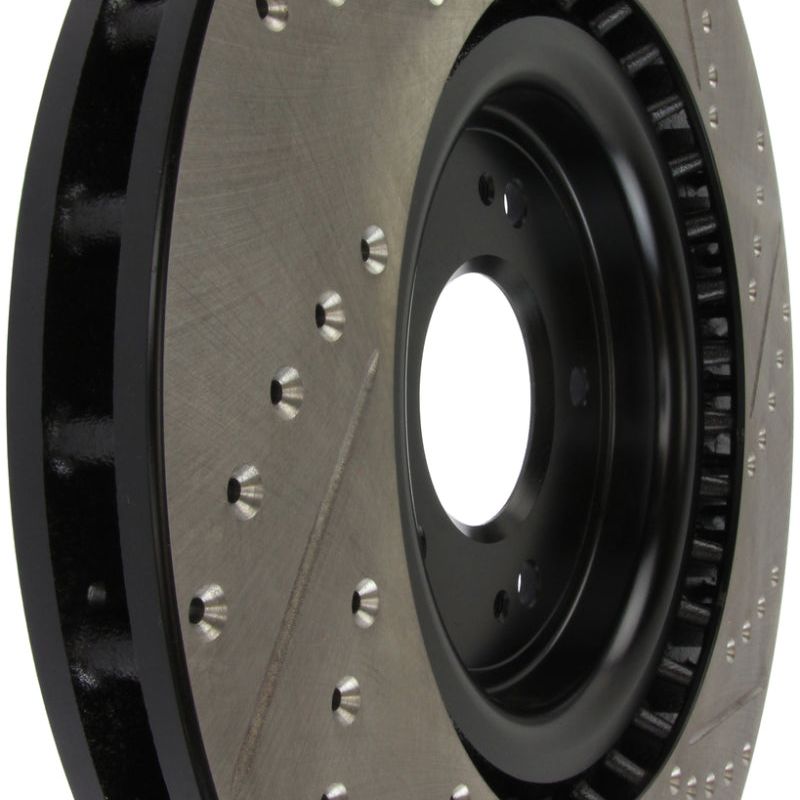 StopTech Slotted & Drilled Sport Brake Rotor-Brake Rotors - Slot & Drilled-Stoptech-STO127.46076R-SMINKpower Performance Parts