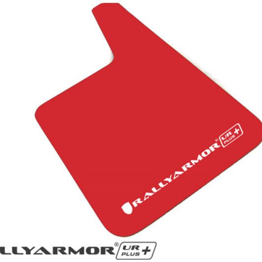 Rally Armor Universal Fit (No Hardware) UR Plus Red UR Mud Flap w/ White Logo-Mud Flaps-Rally Armor-RALMF20-URP-RD/WH-SMINKpower Performance Parts