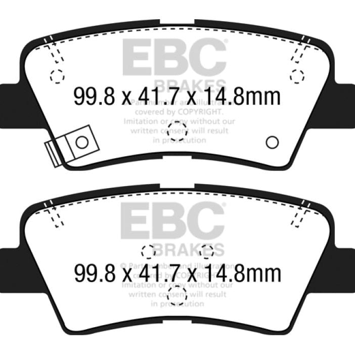 EBC 12+ Hyundai Elantra GT 2 Redstuff Rear Brake Pads-Brake Pads - Performance-EBC-EBCDP32188C-SMINKpower Performance Parts