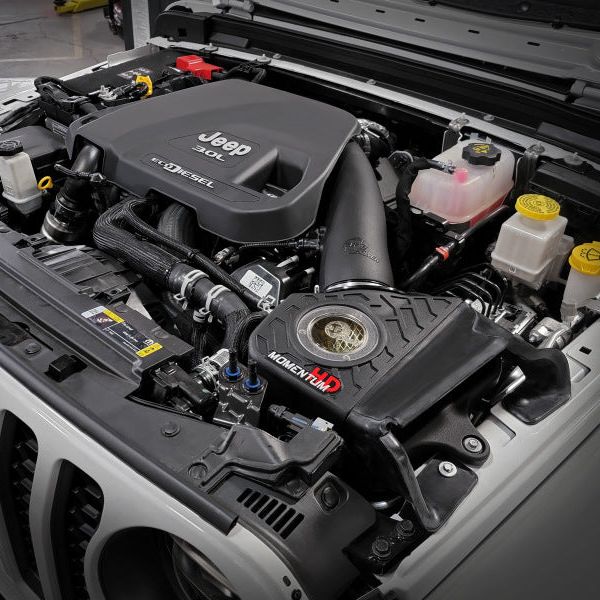 aFe 20-21 Jeep Wrangler (JL) V6-3.0L (td) Momentum HD Cold Air Intake System w/ Pro GUARD 7 Media - SMINKpower Performance Parts AFE50-70062G aFe