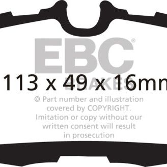 EBC 10-14 Ford Mustang 3.7 Redstuff Rear Brake Pads-Brake Pads - Performance-EBC-EBCDP31870C-SMINKpower Performance Parts