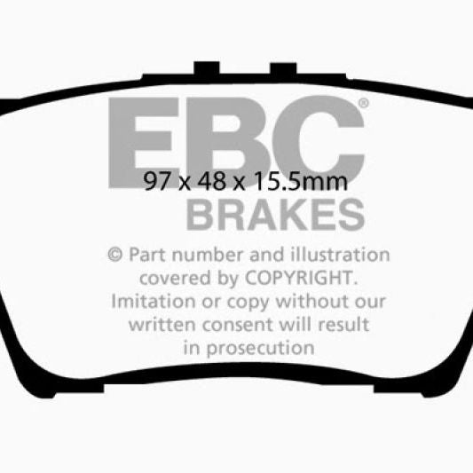 EBC 13+ Lexus ES300h 2.5 Hybrid Greenstuff Rear Brake Pads-Brake Pads - Performance-EBC-EBCDP21793-SMINKpower Performance Parts