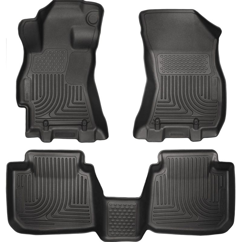 Husky Liners 2015 Subaru Legacy/Outback Weatherbeater Black Front & 2nd Seat Floor Liners-Floor Mats - Rubber-Husky Liners-HSL99671-SMINKpower Performance Parts