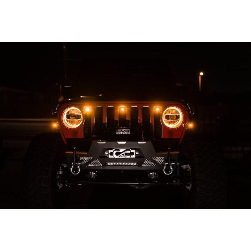 DV8 Offroad 2018+ Jeep JL Grill Amber Marker Lights - SMINKpower Performance Parts DVEGRJL-02 DV8 Offroad