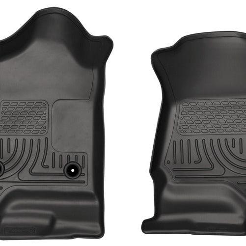 Husky Liners 14 Chevrolet Silverado/GMC Sierra 1500 Weatherbeater Black Front Floor Liners-Floor Mats - Rubber-Husky Liners-HSL18241-SMINKpower Performance Parts