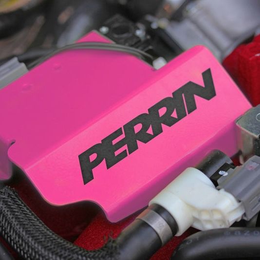 Perrin 2008+ STI Boost Control Solenoid Cover (Cartridge Type EBCS) - Hyper Pink - SMINKpower Performance Parts PERPSP-ENG-161HP Perrin Performance