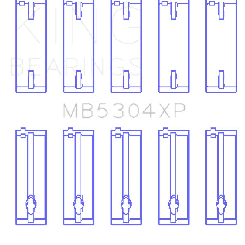 King Mazda B6/B6-T/ZM/B3/B5 (Size STDX) Main Bearing Set - SMINKpower Performance Parts KINGMB5304XPSTDX King Engine Bearings