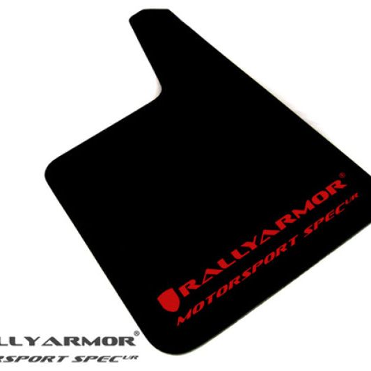 Rally Armor Universal Fit (No Hardware) Motorsport Spec Black UR Mud Flap w/ White Logo-Mud Flaps-Rally Armor-RALMF20-MSUR-BK/WH-SMINKpower Performance Parts