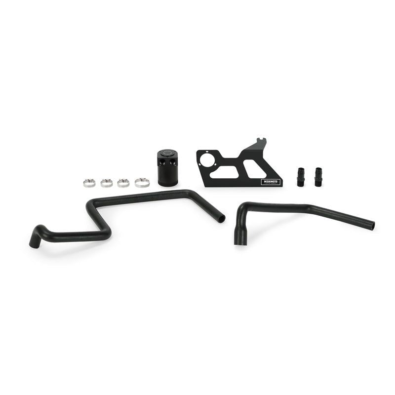 Mishimoto 07-11 Jeep Wrangler JK Baffled Oil Catch Can - Black-Oil Catch Cans-Mishimoto-MISMMBCC-WR6-07PBE2-SMINKpower Performance Parts