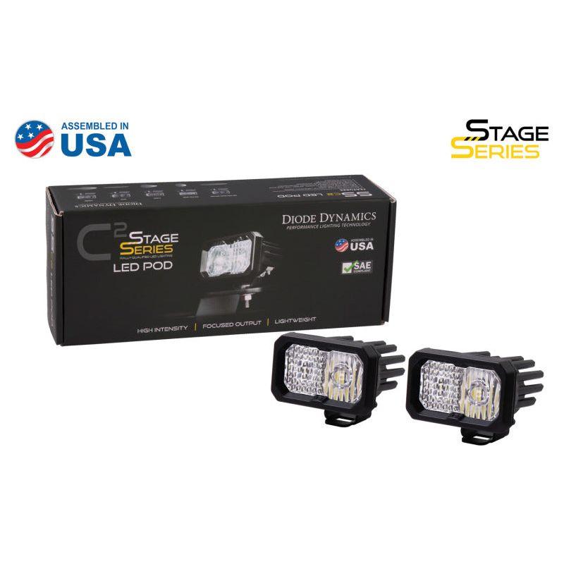 Diode Dynamics Stage Series 2 In LED Pod Sport - White Combo Standard ABL (Pair) - SMINKpower Performance Parts DIODD6388P Diode Dynamics