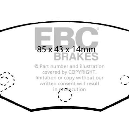 EBC 99-01 Hyundai Elantra 2.0 Greenstuff Rear Brake Pads-Brake Pads - Performance-EBC-EBCDP2528-SMINKpower Performance Parts