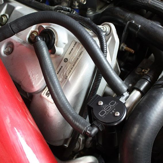 J&L 99-04 Ford Mustang SVT Cobra Passenger Side Oil Separator 3.0 - Black Anodized-Oil Separators-J&L-JLT3018P-B-SMINKpower Performance Parts