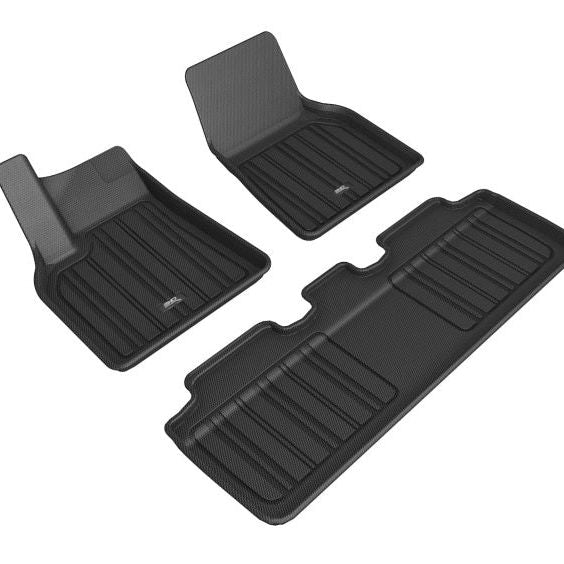 3D MAXpider 2020-2021 Tesla Model Y Elitect 1st & 2nd Row Floormats - Black - SMINKpower Performance Parts ACEE1TL02701809 3D MAXpider