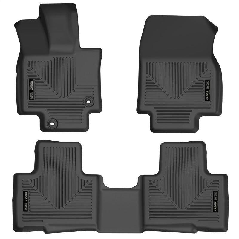 Husky Liners 20-21 Highlander All / 21 Highlander XSE Weatherbeater Front & 2nd Seat Liners - Black-Floor Mats - Rubber-Husky Liners-HSL95791-SMINKpower Performance Parts