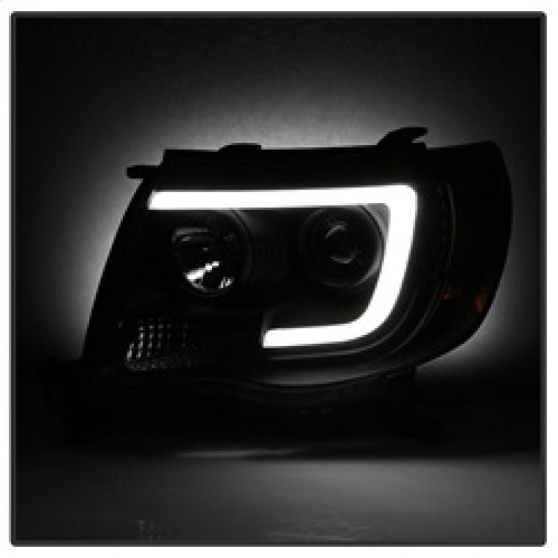 Spyder Toyota Tacoma 05-11 Projector Headlights - Light Bar DRL - Black PRO-YD-TT05V2-LB-BK - SMINKpower Performance Parts SPY5084514 SPYDER