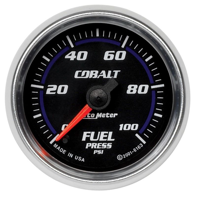 Autometer Cobalt 52mm 100 PSI Electronic Fuel Pressure Gauge-Gauges-AutoMeter-ATM6163-SMINKpower Performance Parts