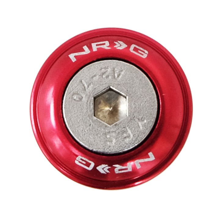 NRG Fender Washer Kit w/Rivets For Plastic (Red) - Set of 10-Hardware Kits - Other-NRG-NRGFW-100RD-SMINKpower Performance Parts